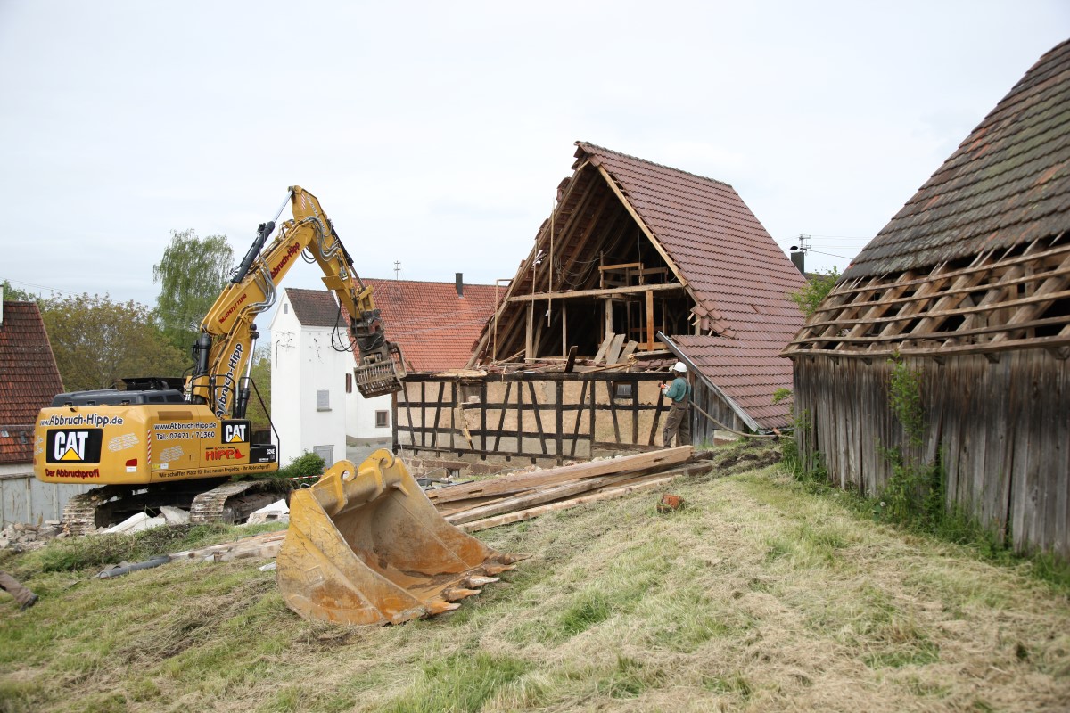 Ehemaliges Bauernhaus Abriss