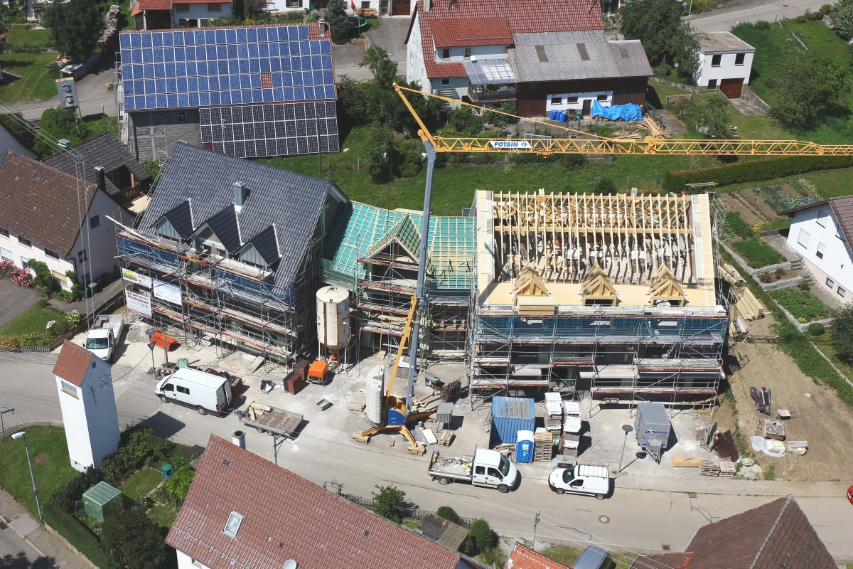 Luftbild Leidringer-Gästehaus